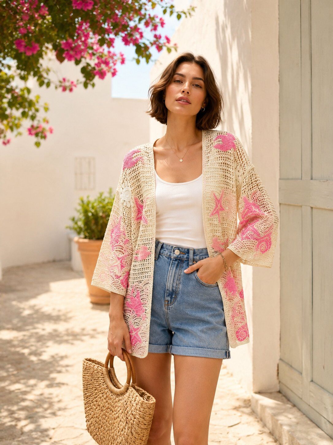 Ocean Cardigan (Pink)