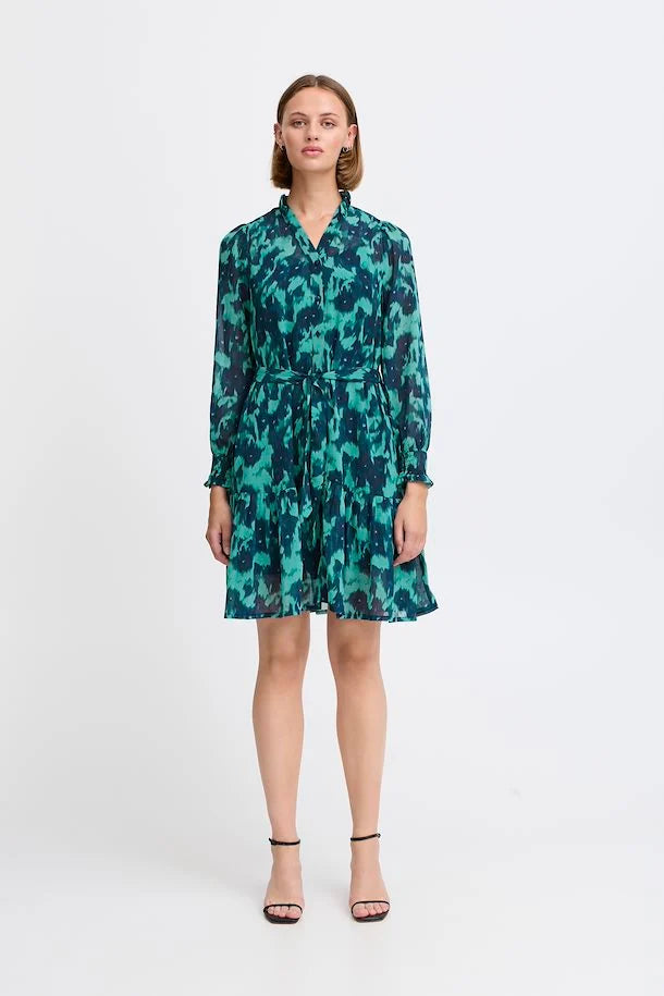 Florro Mini Smock Dress (Green/Blue Slate) | Love Cherish | Dress Florro Mini Smock Dress (Green/Blue Slate) | Love Cherish | Dress