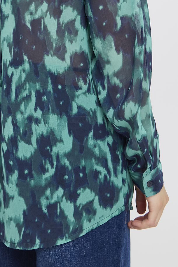 Flora Shirt (Green/Blue/Slate Flower)