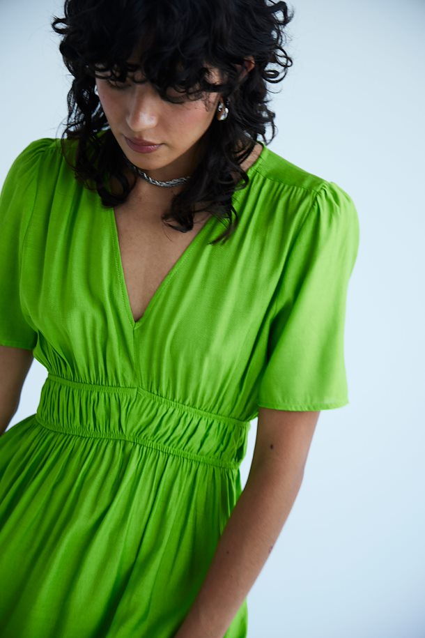 Rilla V-Neck Dress (Greenery)