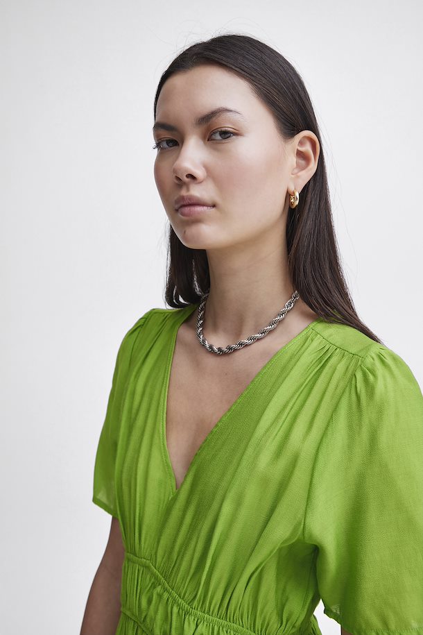 Rilla V-Neck Dress (Greenery)