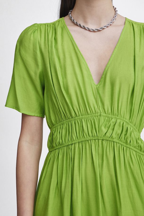 Rilla V-Neck Dress (Greenery)
