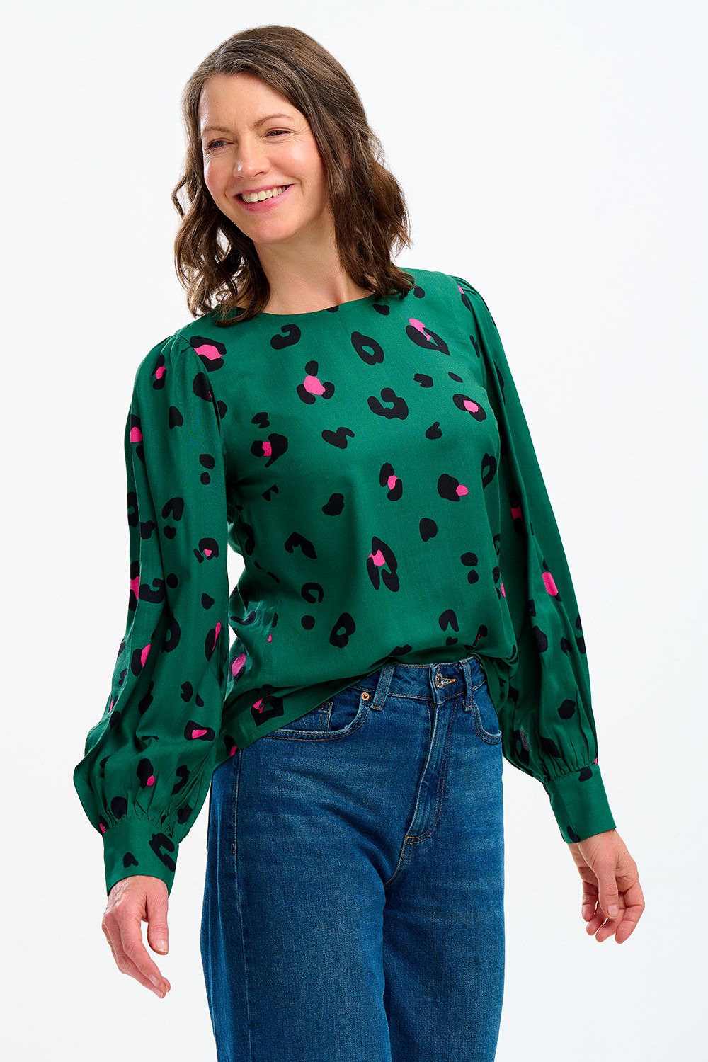 RONNIE PUFF SHOULDER TOP (GREEN)