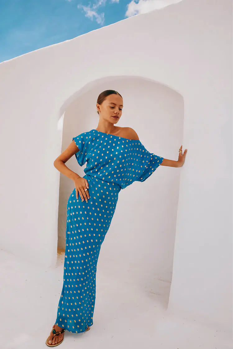 Tilly Maxi Dress (Blue)