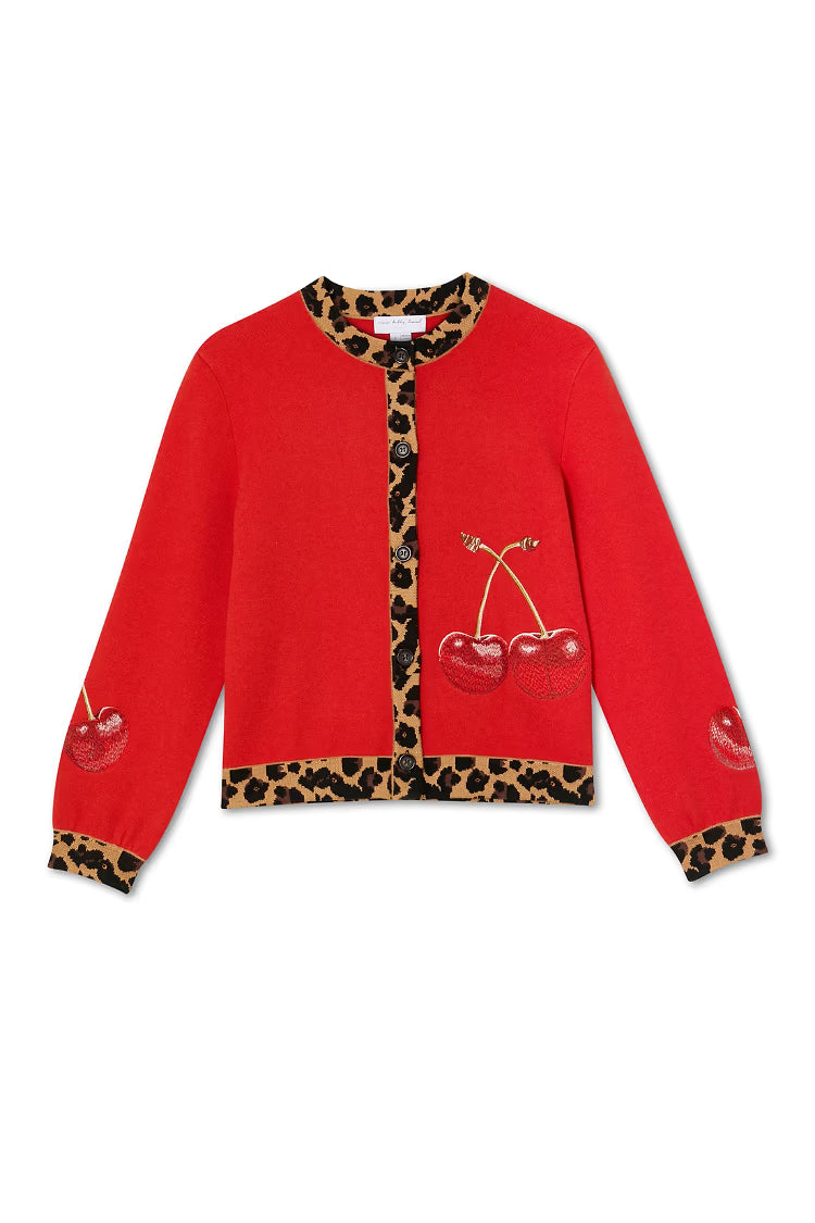 Cherry Holly Cardigan (Red)