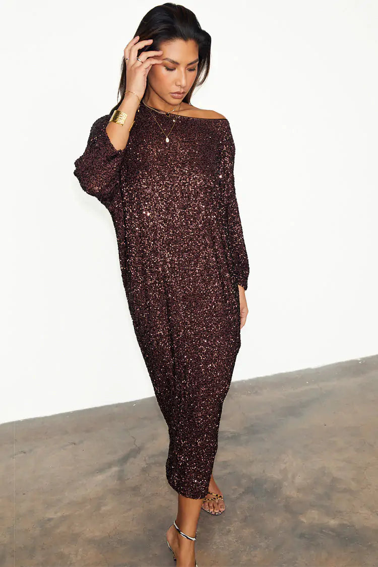 Jem Sequin Dress (Chocolate) | Love Cherish | Dress Jem Sequin Dress (Chocolate) | Love Cherish | Dress