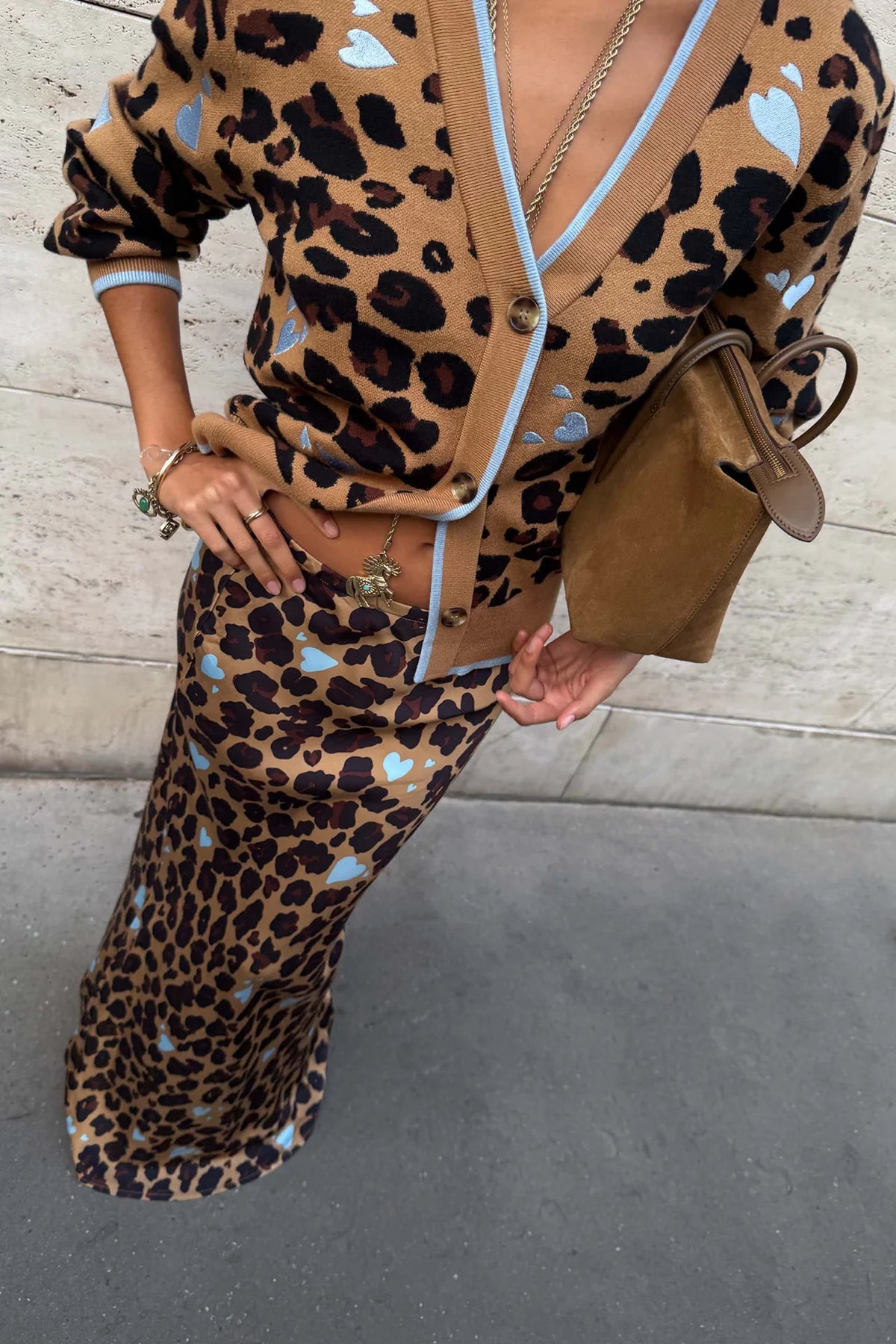 Dorris Skirt (Heart Leopard)