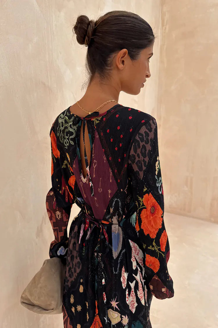 Night Garden Gaia Plisse Dress (Multi)