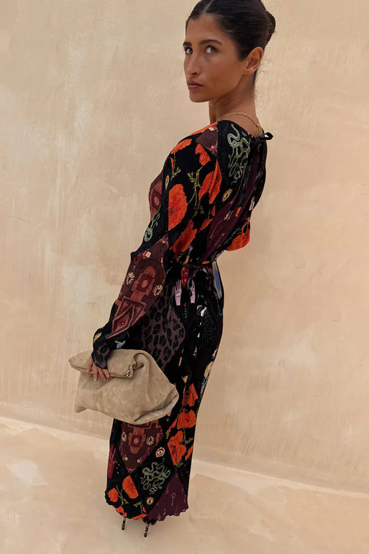 Night Garden Gaia Plisse Dress (Multi)