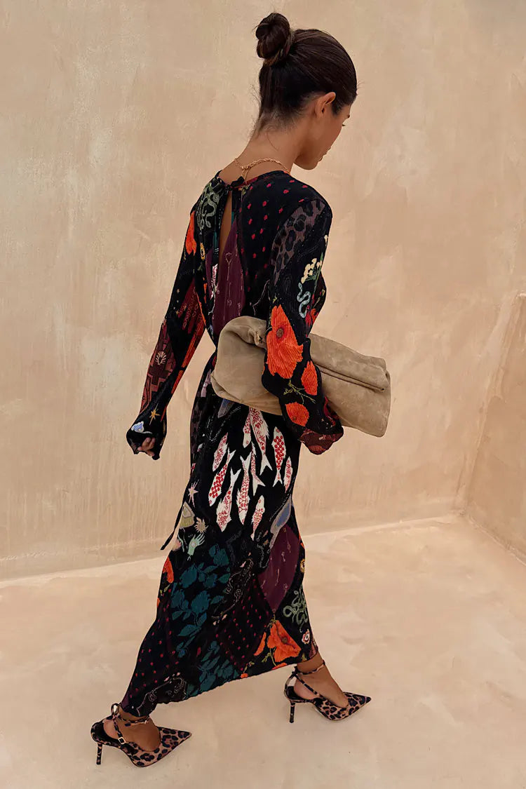 Night Garden Gaia Plisse Dress (Multi)