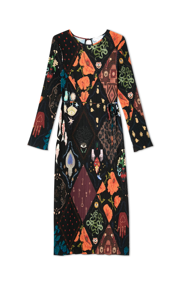 Night Garden Gaia Plisse Dress (Multi)