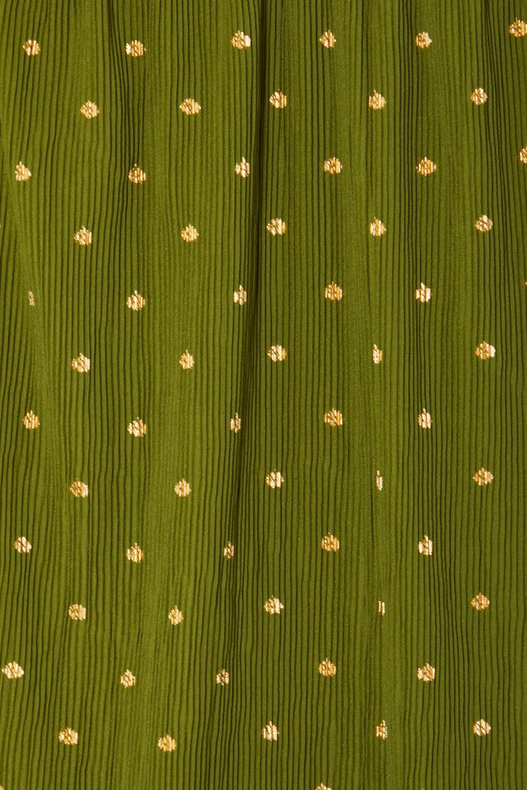 Khaki Plisse Tilly Dress (Green)