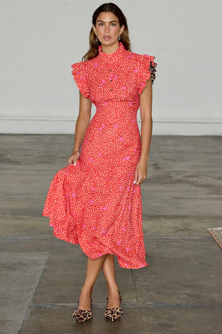 Remi Dress (Red Floral)