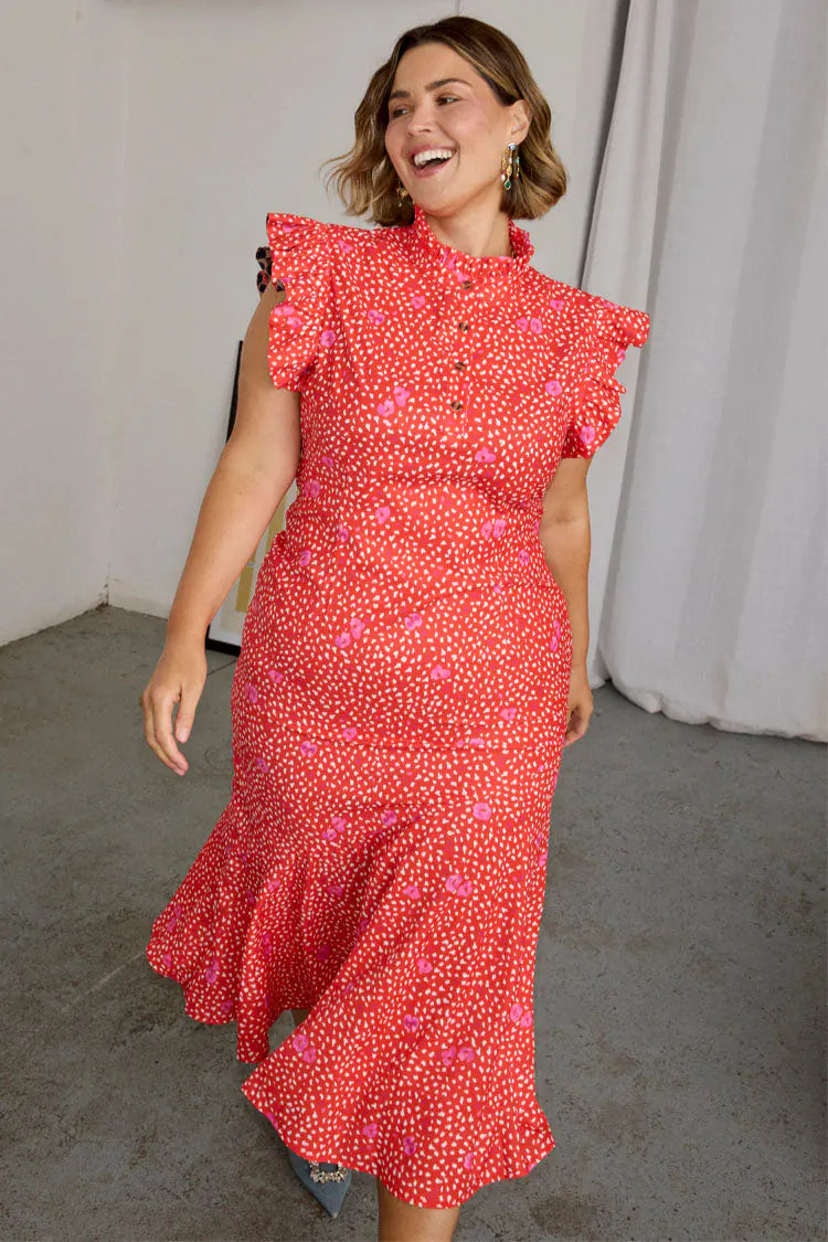 Remi Dress (Red Floral)