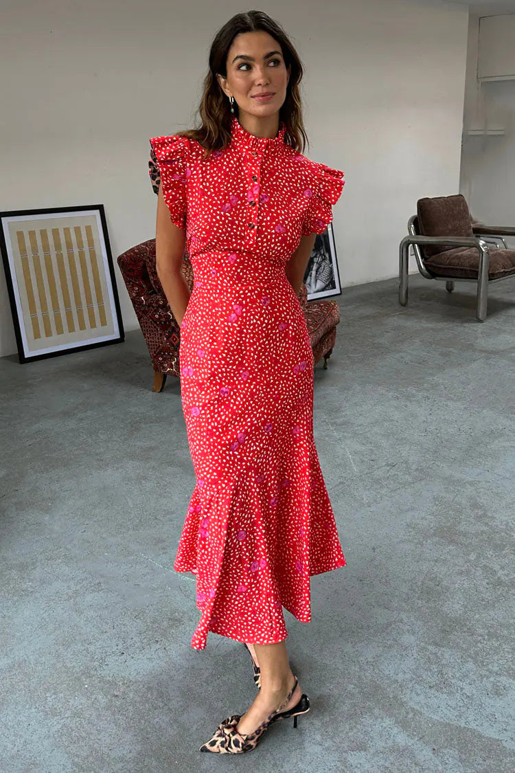 Remi Dress (Red Floral)