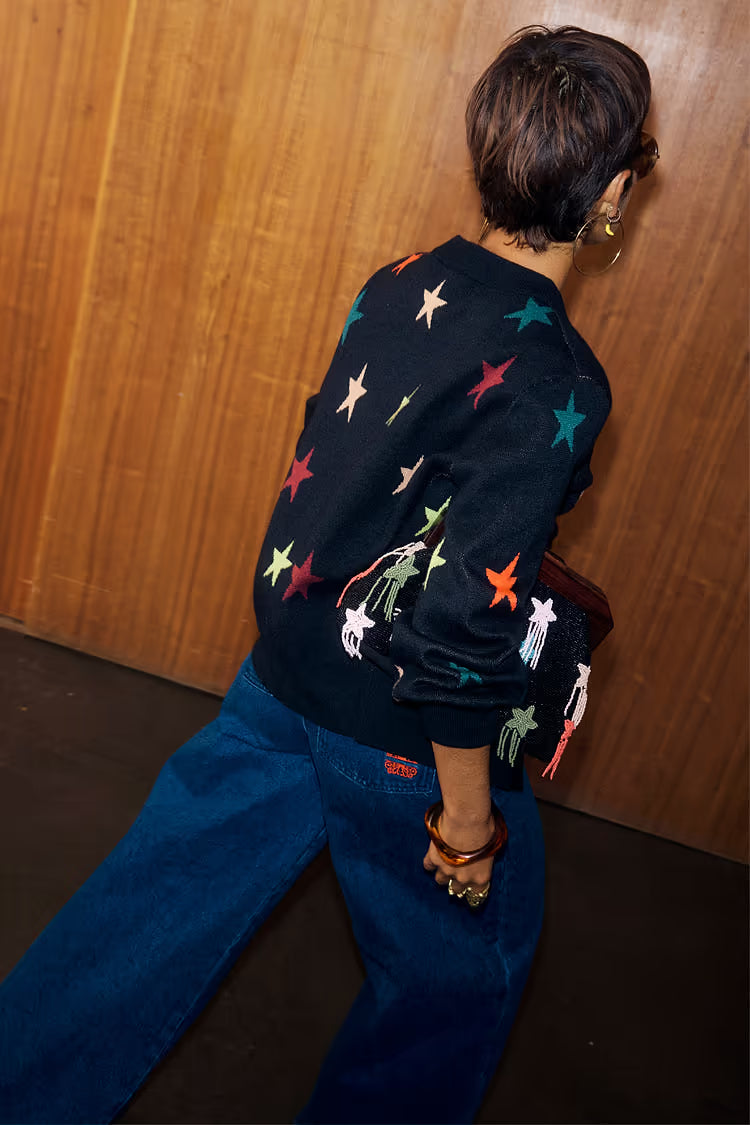 Star Cardigan (Black)