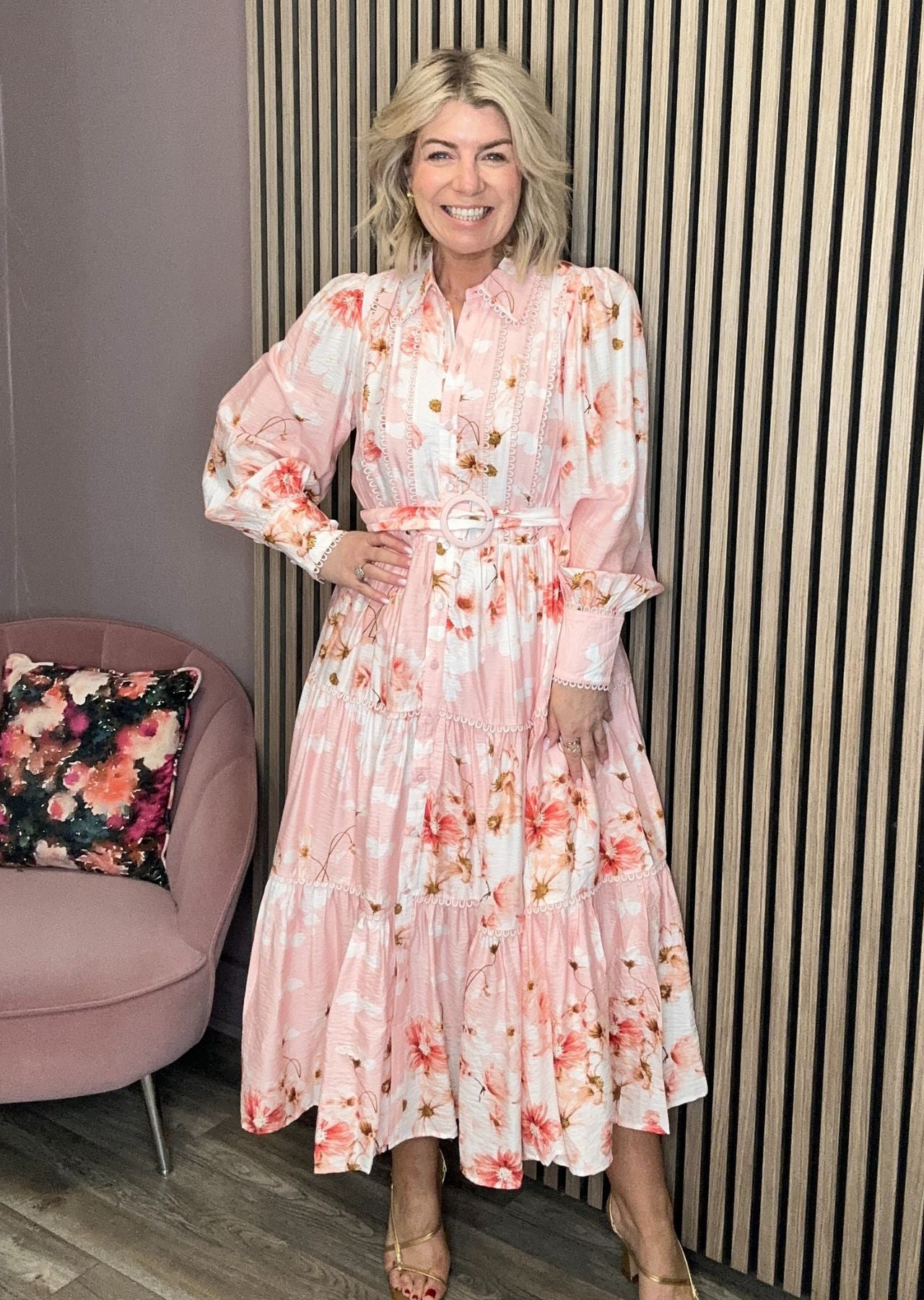 Sybil Long Dress (Chintz Rose)