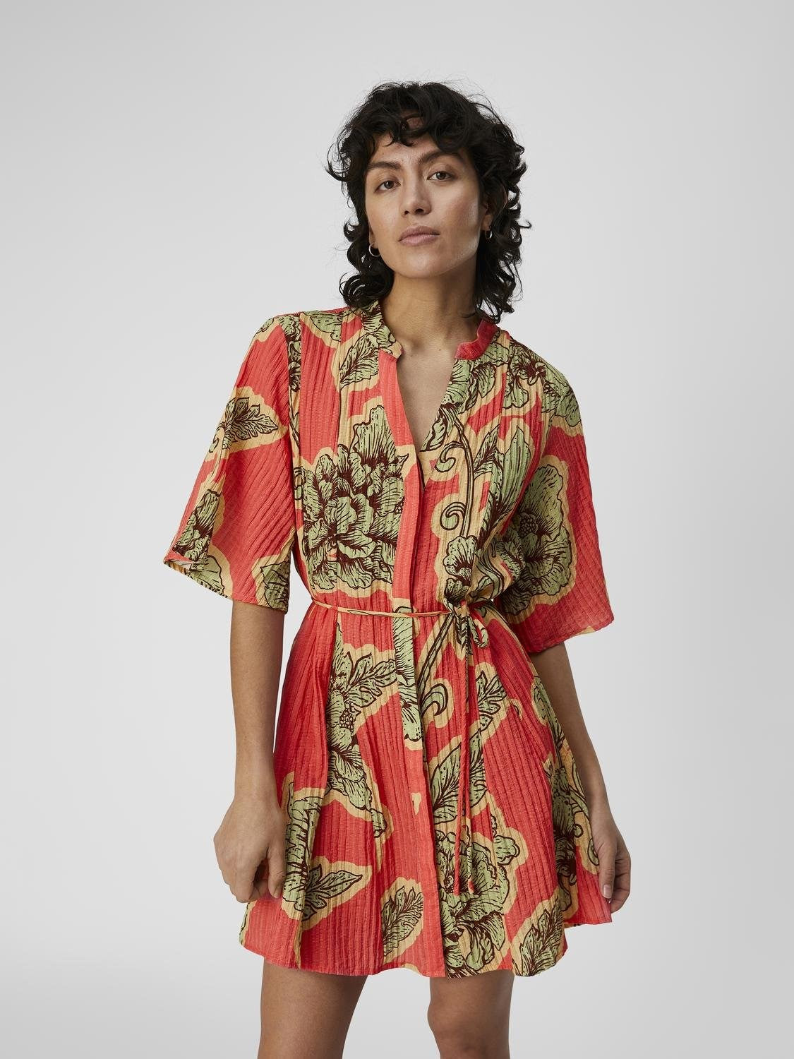 LORNA 2/4 DRESS (GEORGIA PEACH/FLOWER)