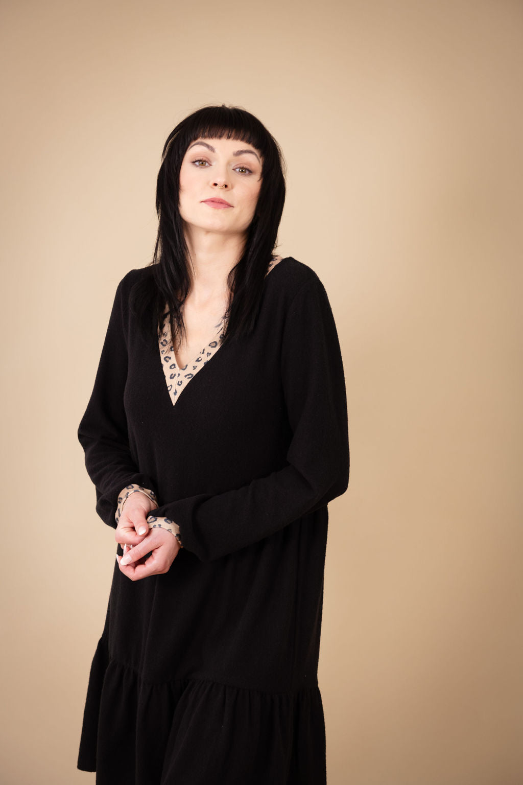 Sadhbh Smock Dress (Black)