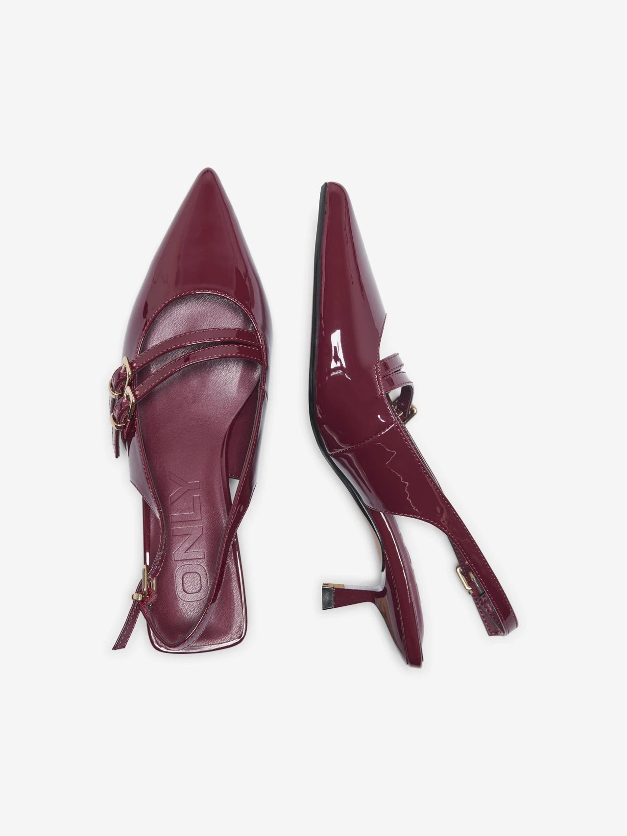 Coco Kitten Heel Slingback (Burgundy)