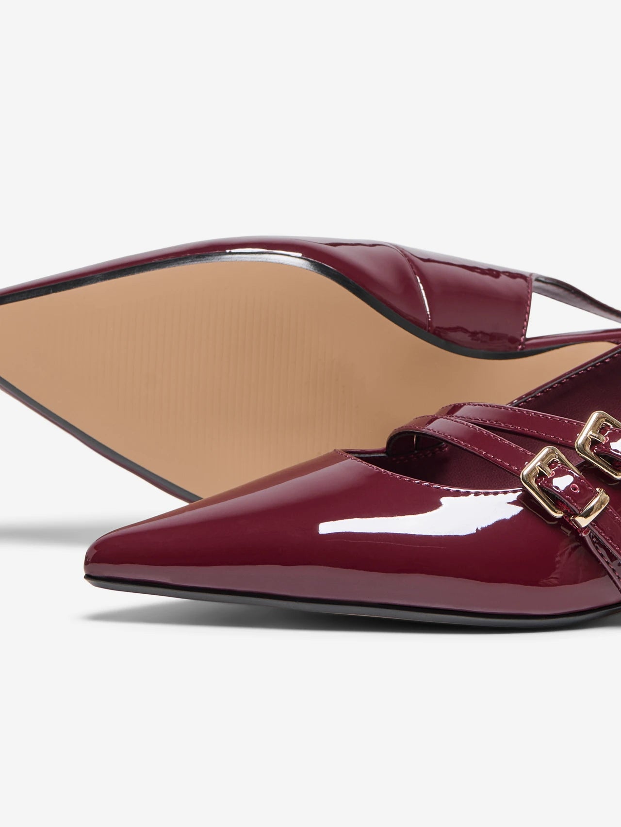 Coco Kitten Heel Slingback (Burgundy)