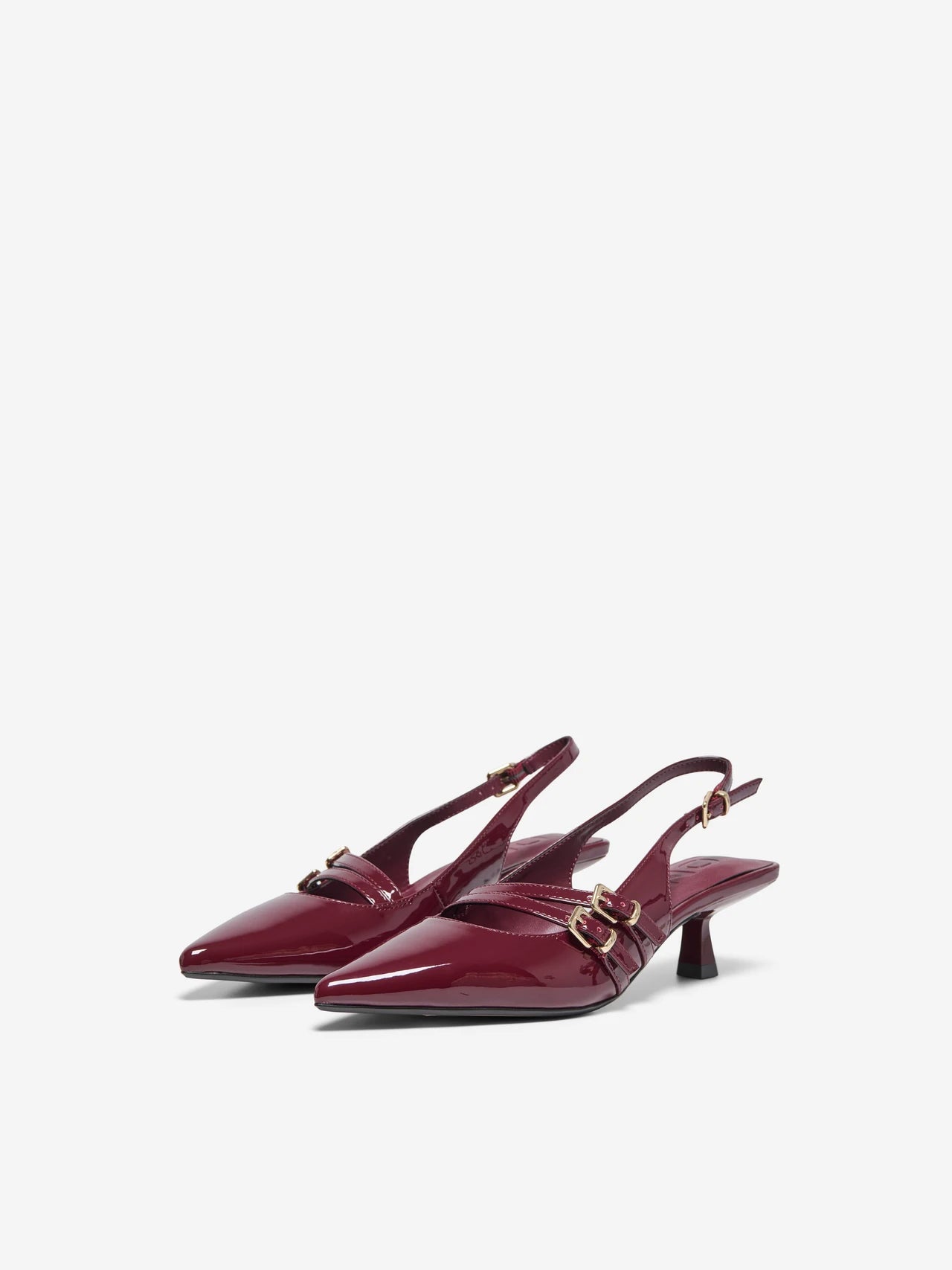 Coco Kitten Heel Slingback (Burgundy)