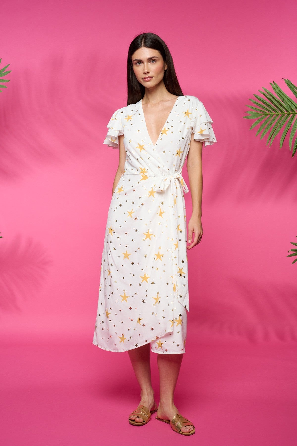 Palm Springs Wrap Dress (White)