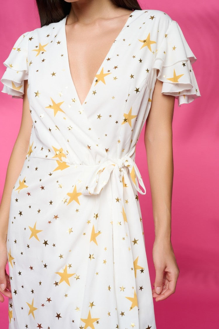 Palm Springs Wrap Dress (White)