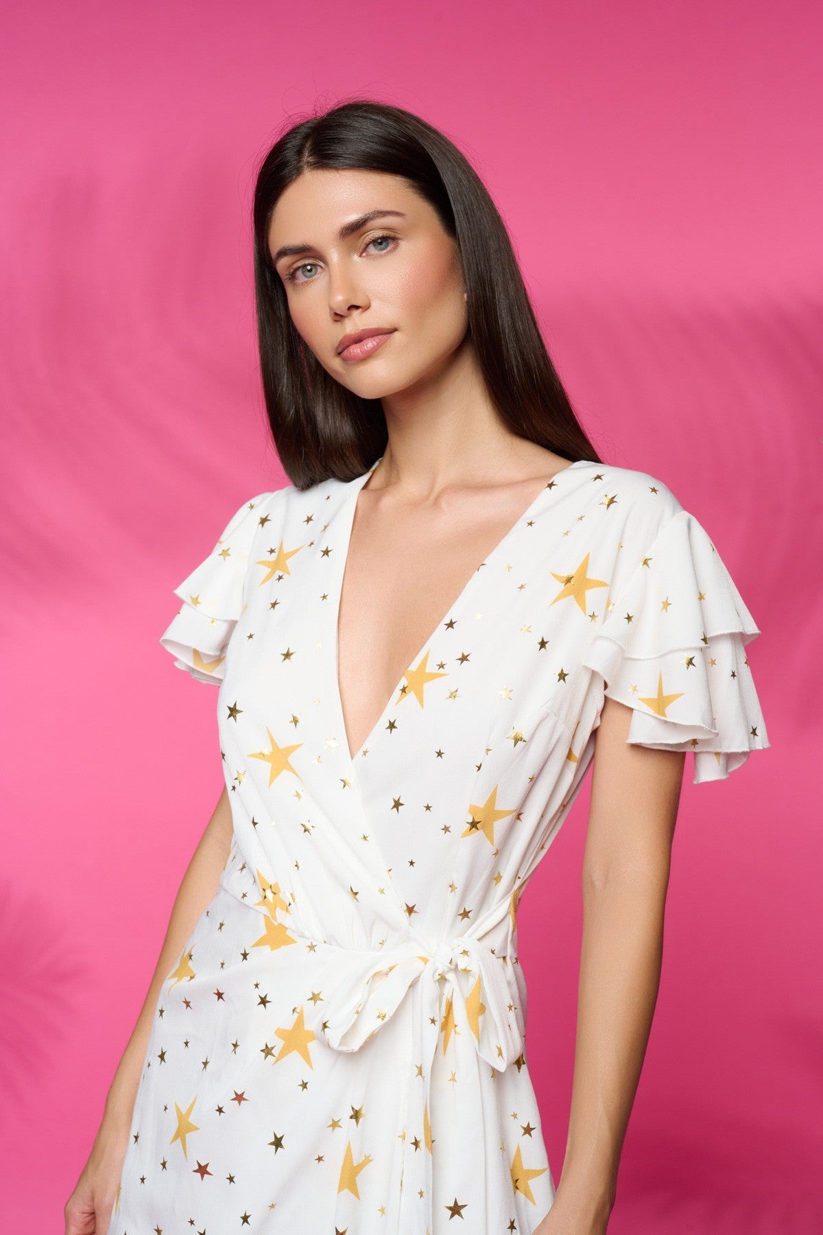 Palm Springs Wrap Dress (White)