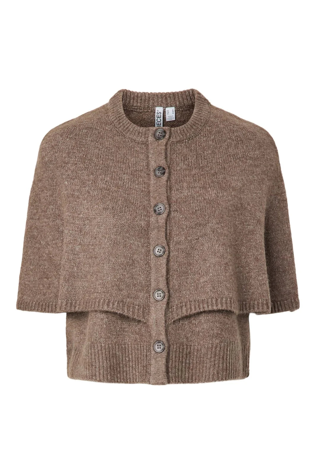 Cico Cape Cardigan (Coffee Quartz/Melange)