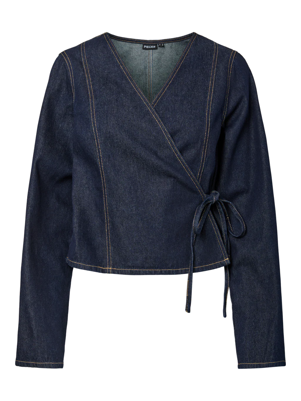 Farah Denim Wrap Top (Dark Blue)