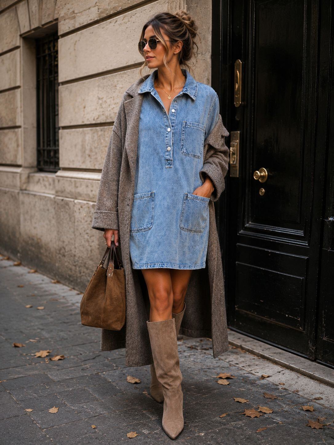 Maya Denim Dress (Blue)