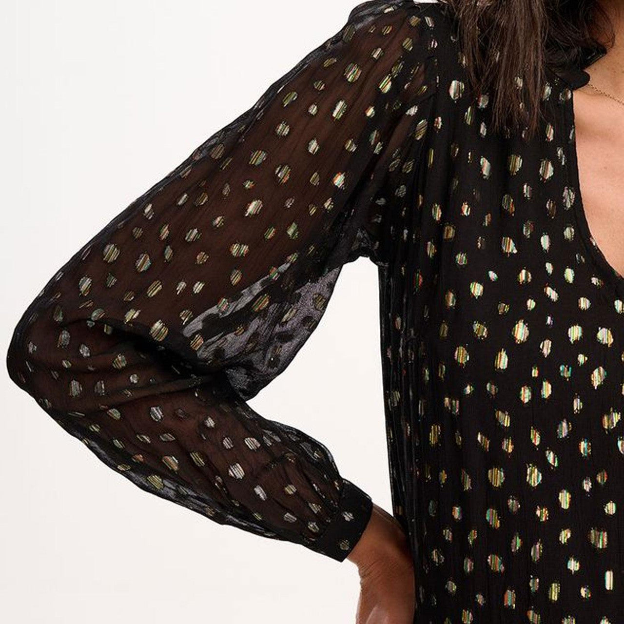 Chantelle Mini Dress (Black/Metallic)