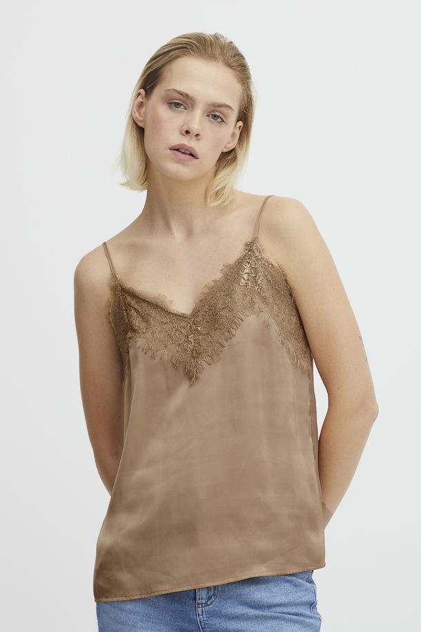 Taia Lace Cami (Tannin)