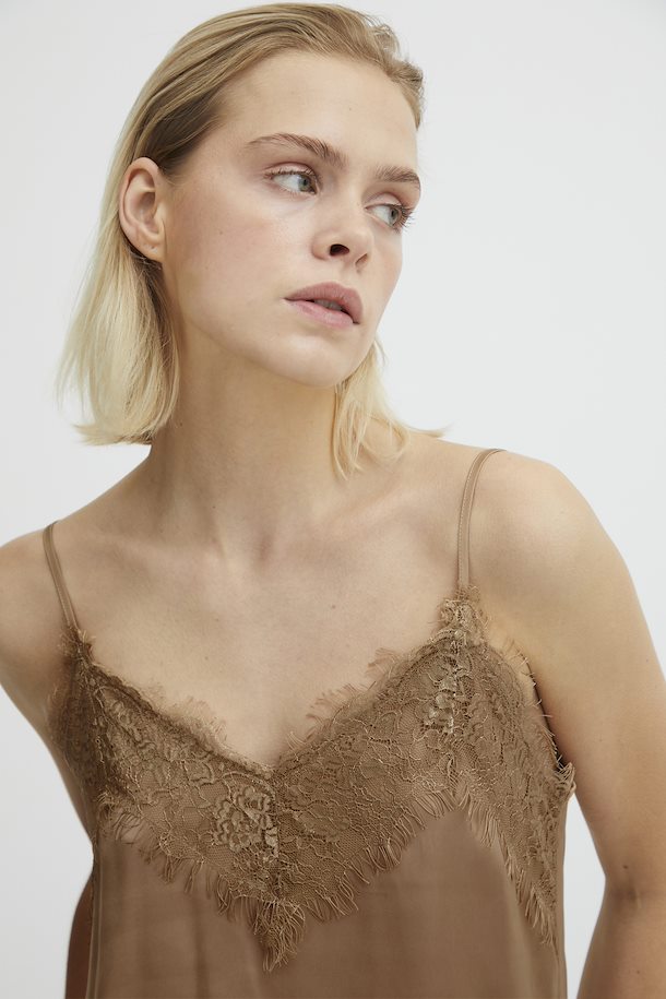 Taia Lace Cami (Tannin)