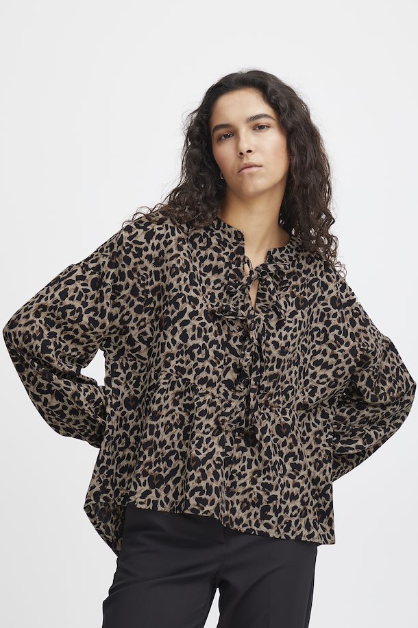 LINDA BLOUSE (TANNIN BROWN/BLACK)