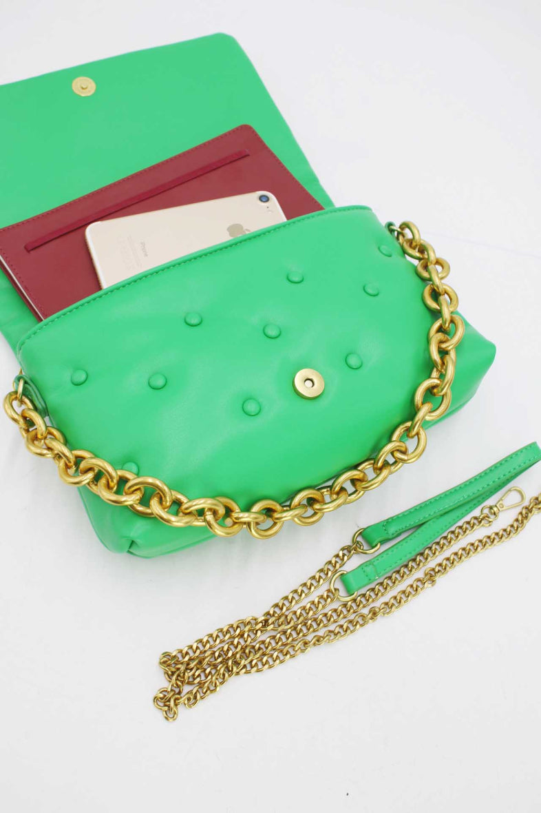 Gloria Quilted Handbag (Green)