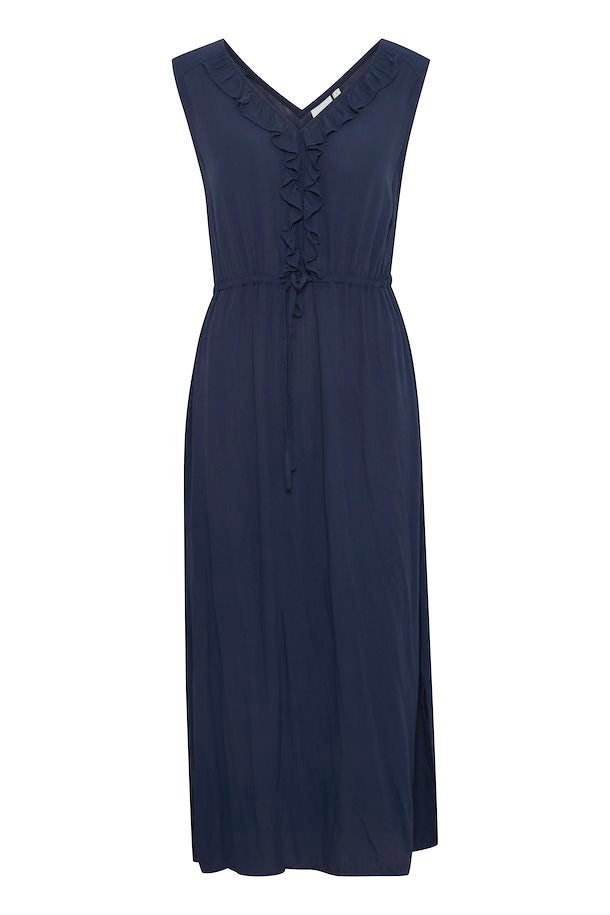 Kech Sleeveless Midi Dress (Navy)