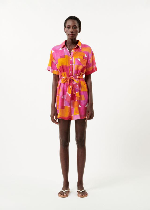 Leoline Playsuit (Geo Pink)