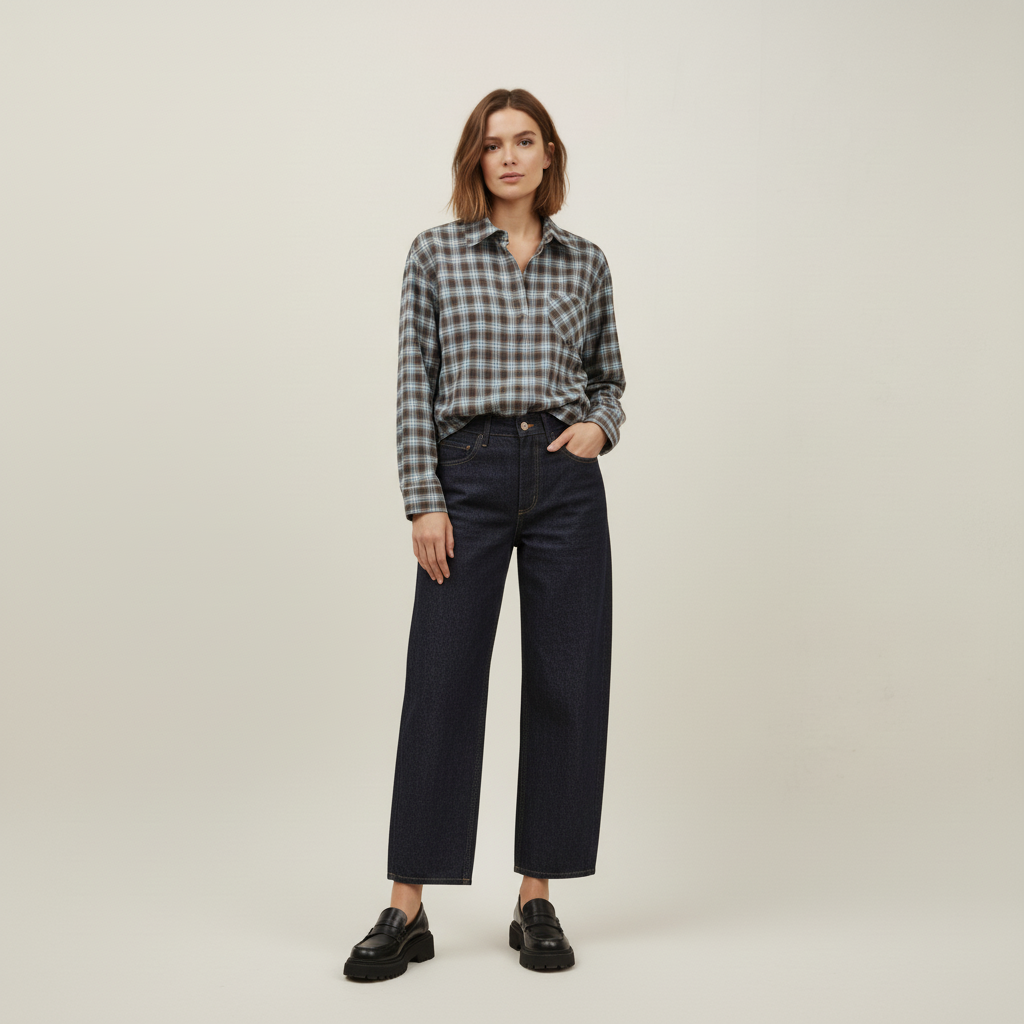 Elaura Shirt (Brown/Blue)