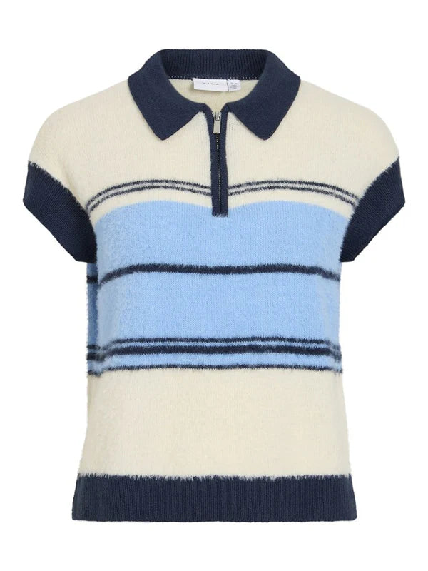 Hally Knit Top (Birch/Blue)