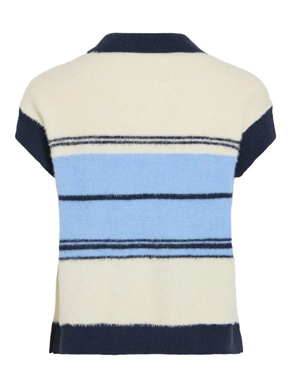 Hally Knit Top (Birch/Blue)