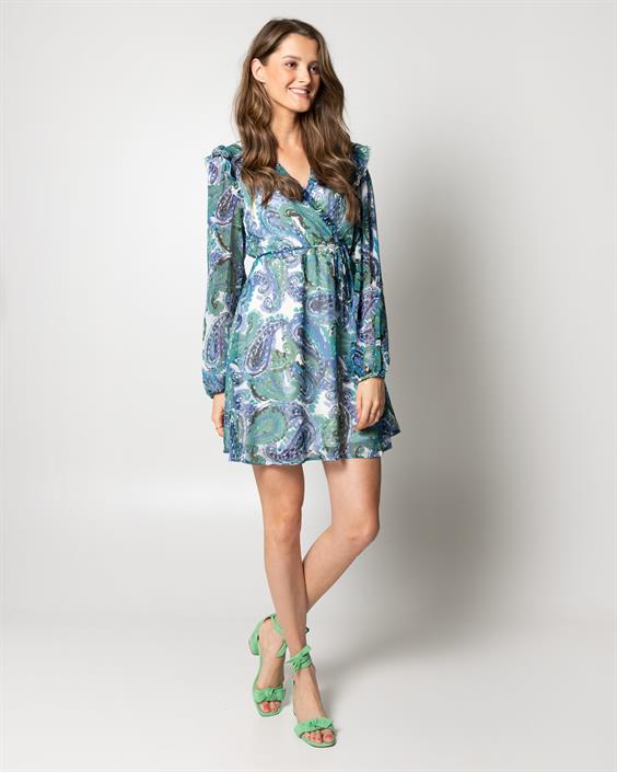 FALIA V-NECK DRESS (LAPIS BLUE)