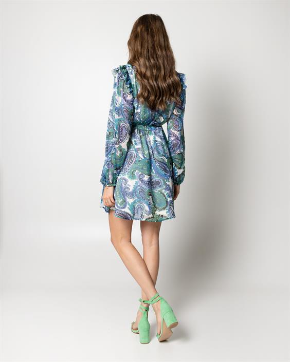 FALIA V-NECK DRESS (LAPIS BLUE)