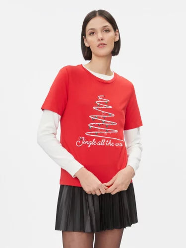 Jingle All The Way Christmas T-Shirt (Red)