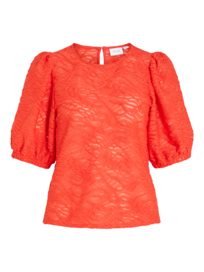 Fina 1/2 Sleeve Top (Poppy Red)