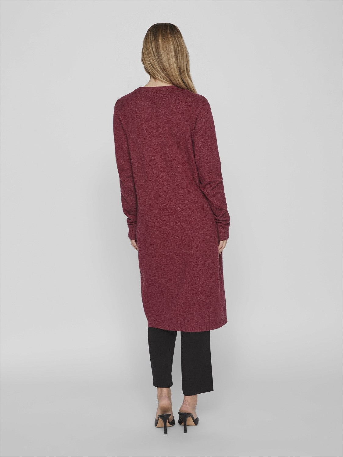 Sian Longline Cardigan (Beet Red)