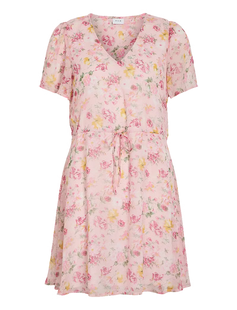 Alia Mini Dress (Misty Rose/Flower)
