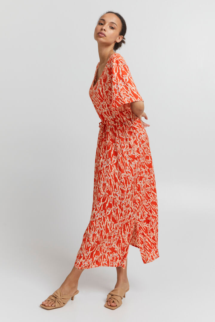 Vera Dress (Mandarin Red)