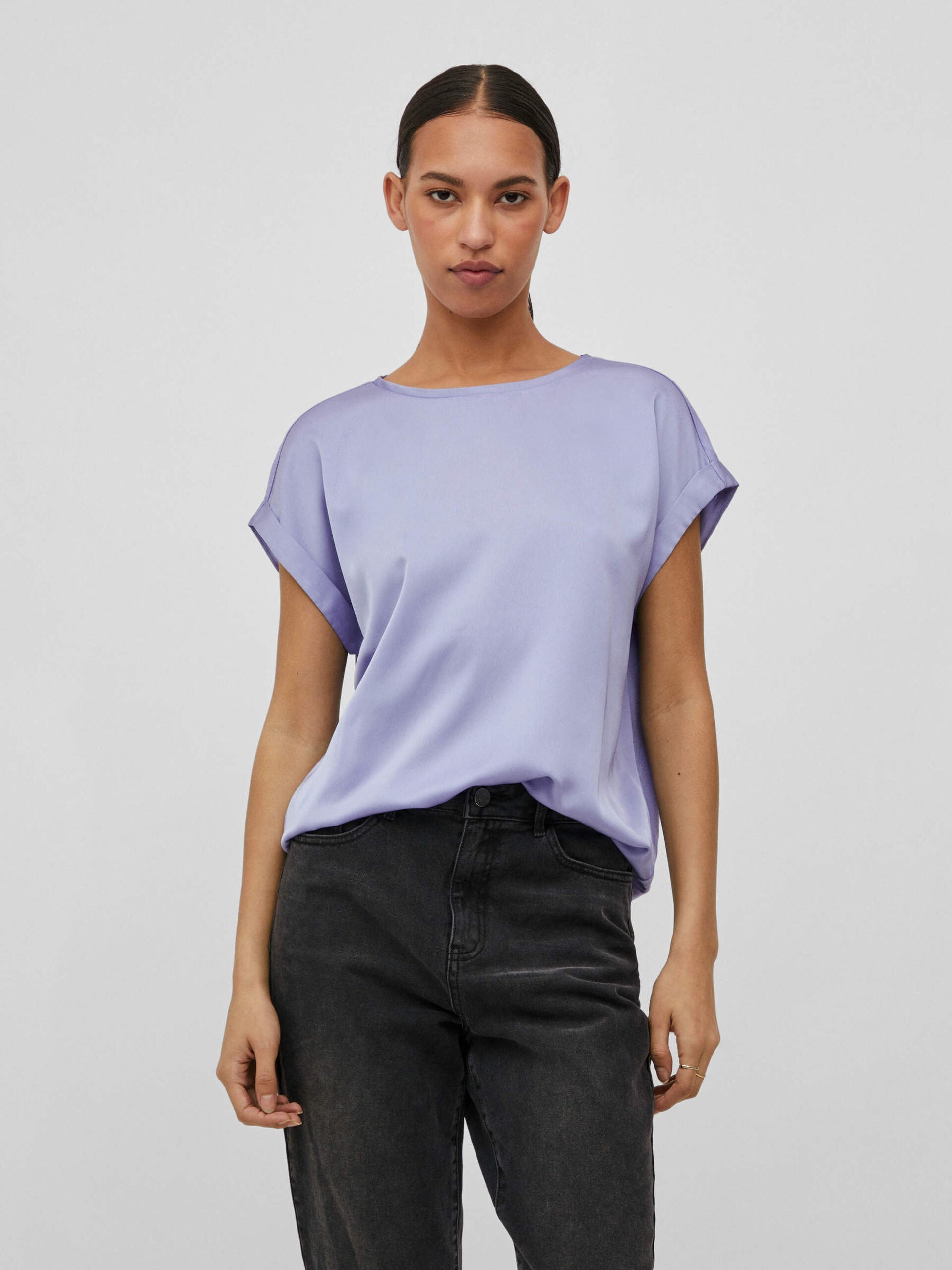 ELLE SATIN TOP (LAVENDER)